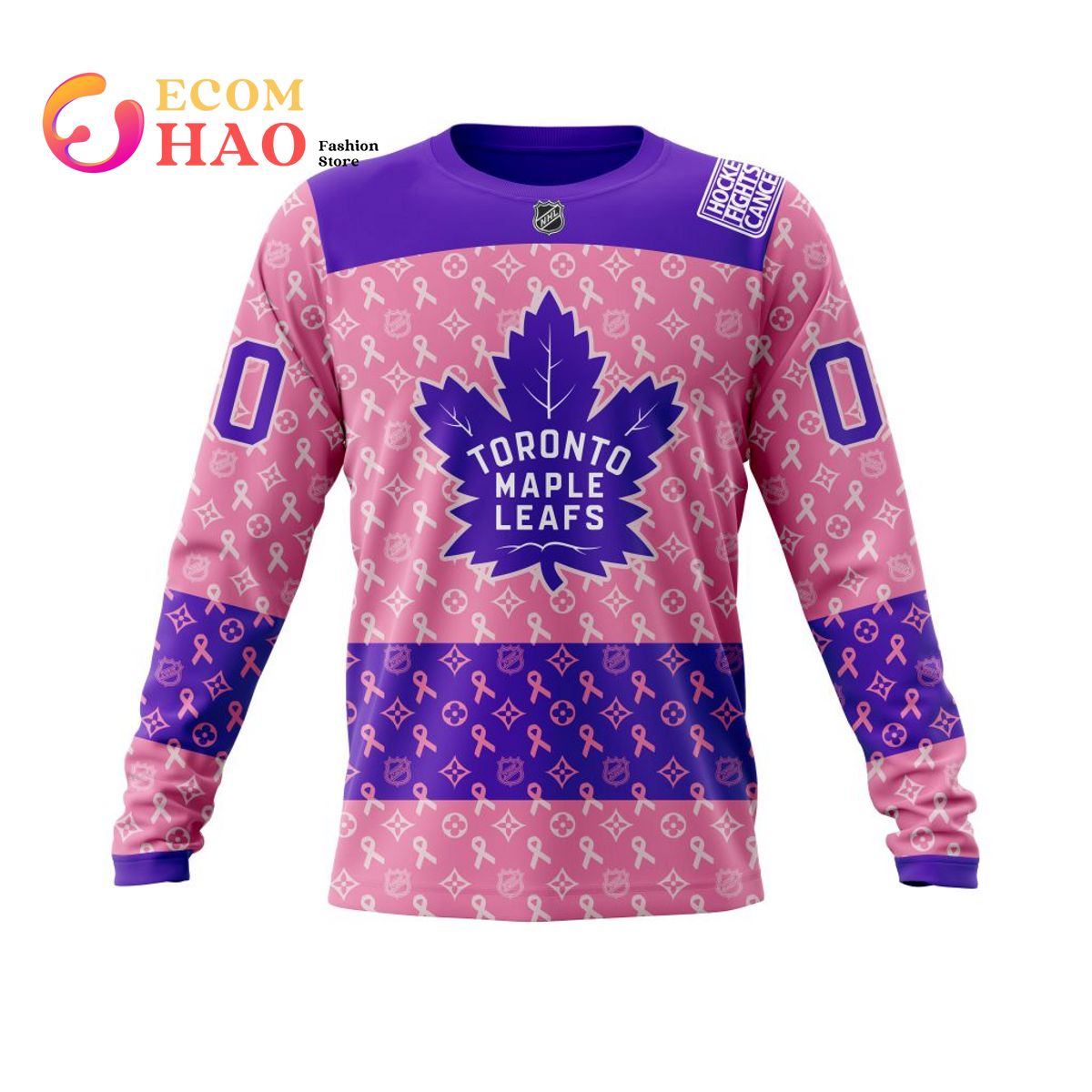 NHL Toronto Maple Leafs Fights Cancer Jersey 3D Hoodie