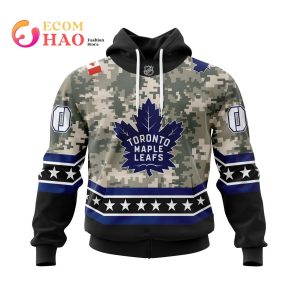 NHL Toronto Maple Leafs Honor Military With Camo Color 3D Hoodie