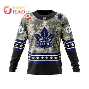 NHL Toronto Maple Leafs Honor Military With Camo Color 3D Hoodie