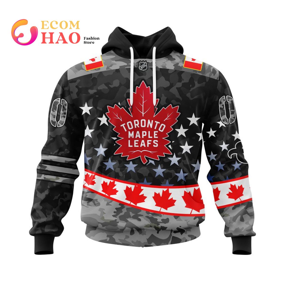 NHL Toronto Maple Leafs Specialized Color And Our Beloved Canadien Flag Color 3D Hoodie