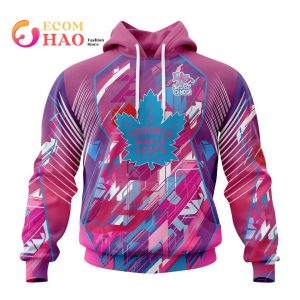 NHL Toronto Maple Leafs Specialized Design I Pink I Can! Fearless Against Breast Cancer 3D Hoodie