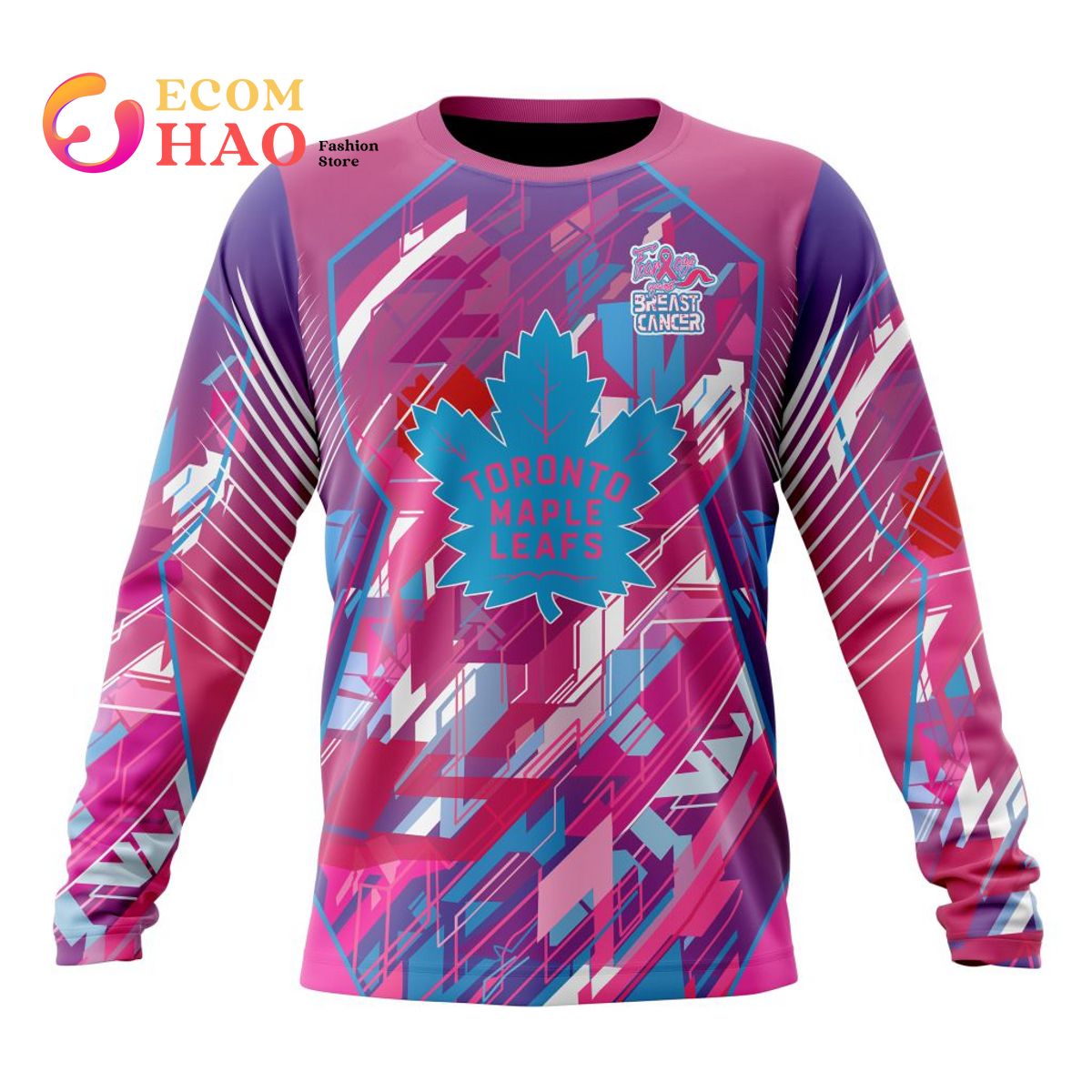 NHL Toronto Maple Leafs Specialized Design I Pink I Can! Fearless Against Breast Cancer 3D Hoodie