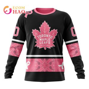 NHL Toronto Maple Leafs Specialized Design In Classic Style With Paisley! IN OCTOBER WE WEAR PINK BREAST CANCER 3D Hoodie