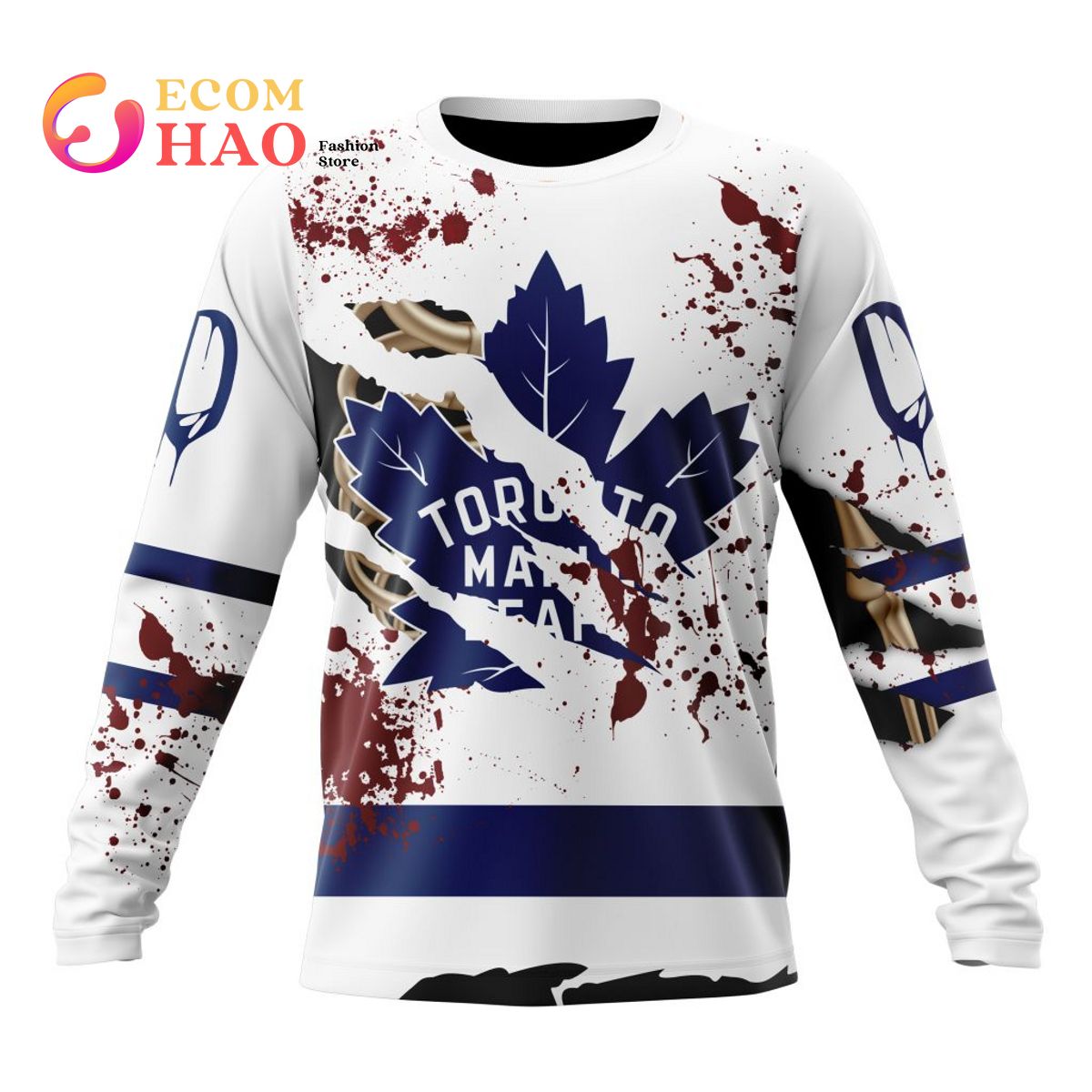 NHL Toronto Maple Leafs Specialized Design Jersey With Your Ribs For Halloween 3D Hoodie