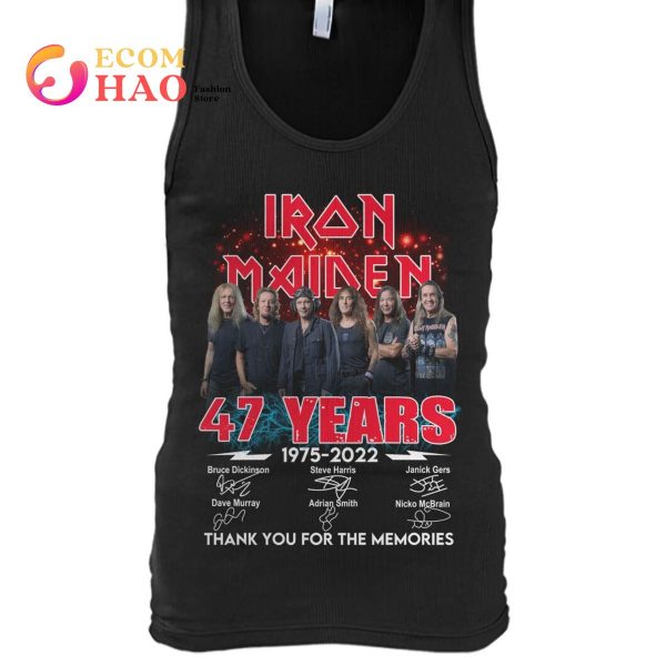 Iron Maiden 47 Years 1975-2022 Thank You For The Memories T-Shirt