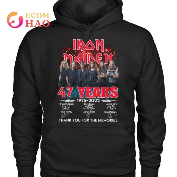 Iron Maiden 47 Years 1975-2022 Thank You For The Memories T-Shirt