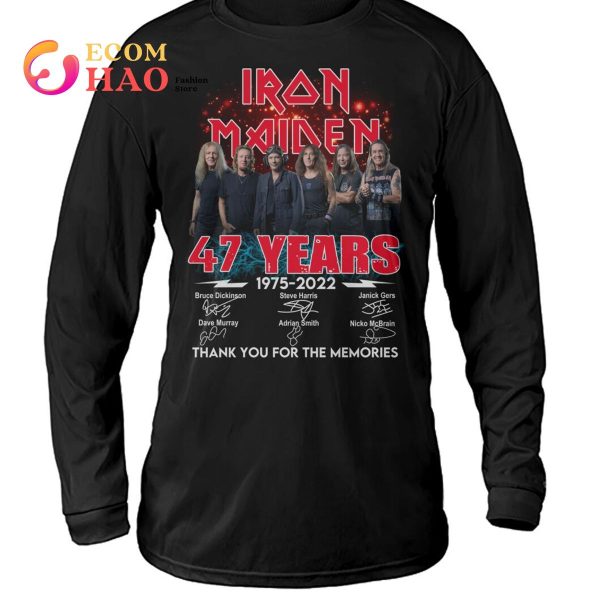 Iron Maiden 47 Years 1975-2022 Thank You For The Memories T-Shirt