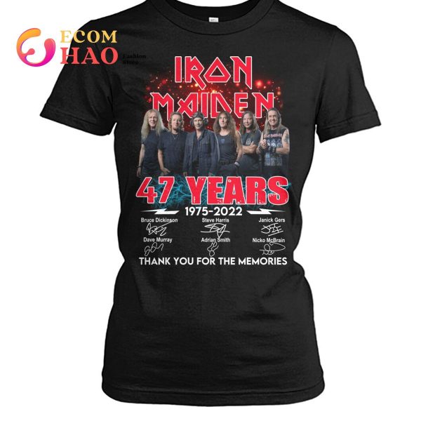 Iron Maiden 47 Years 1975-2022 Thank You For The Memories T-Shirt