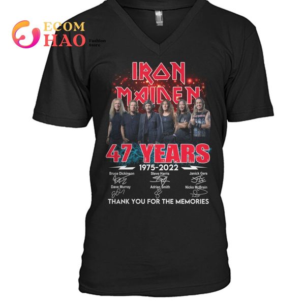 Iron Maiden 47 Years 1975-2022 Thank You For The Memories T-Shirt