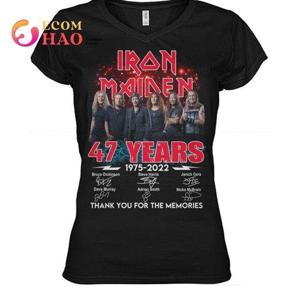Iron Maiden 47 Years 1975-2022 Thank You For The Memories T-Shirt