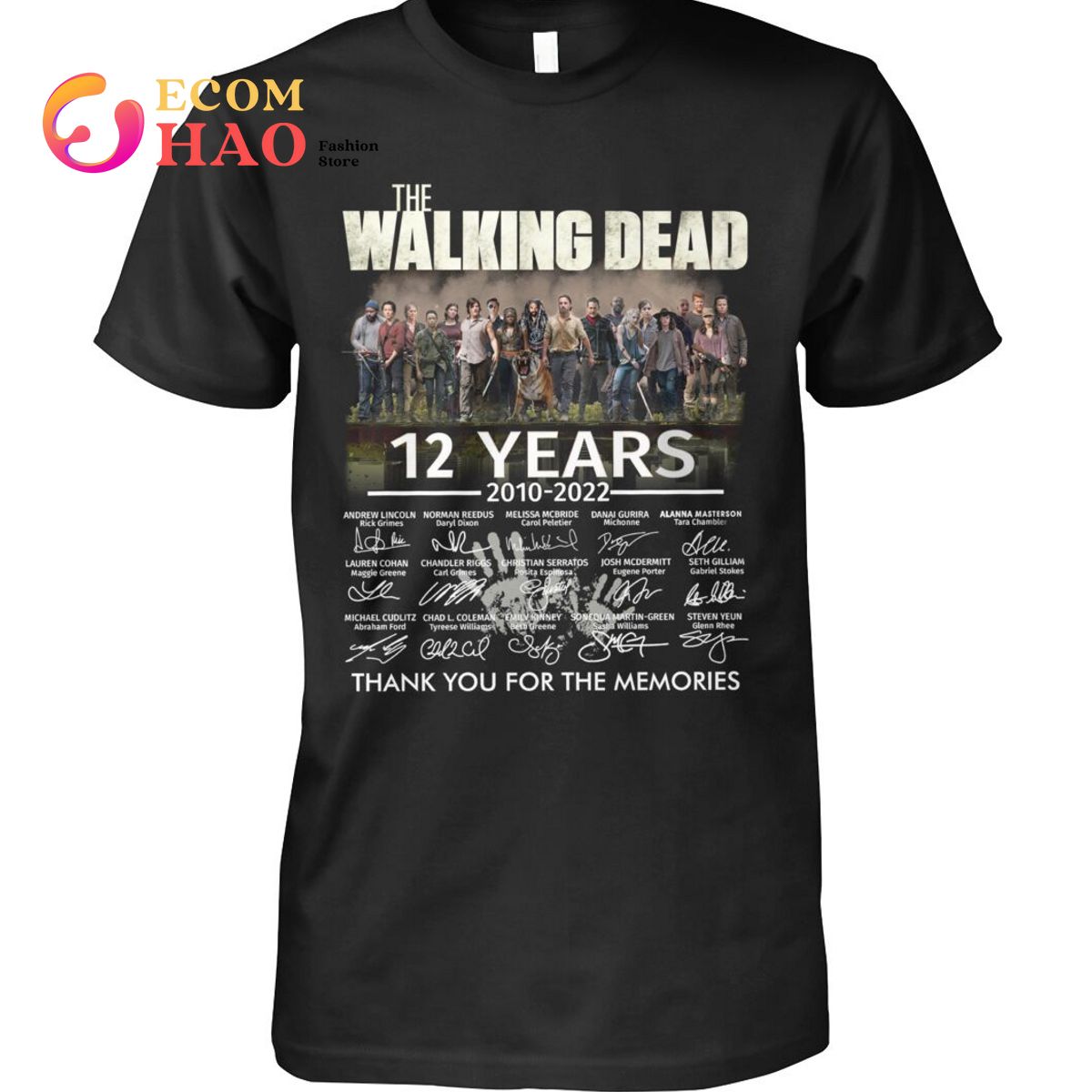 The Walking Dead 12 Years 2010-2022 Thank You For The Memories T-Shirt