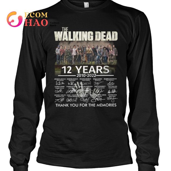 The Walking Dead 12 Years 2010-2022 Thank You For The Memories T-Shirt