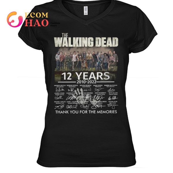 The Walking Dead 12 Years 2010-2022 Thank You For The Memories T-Shirt