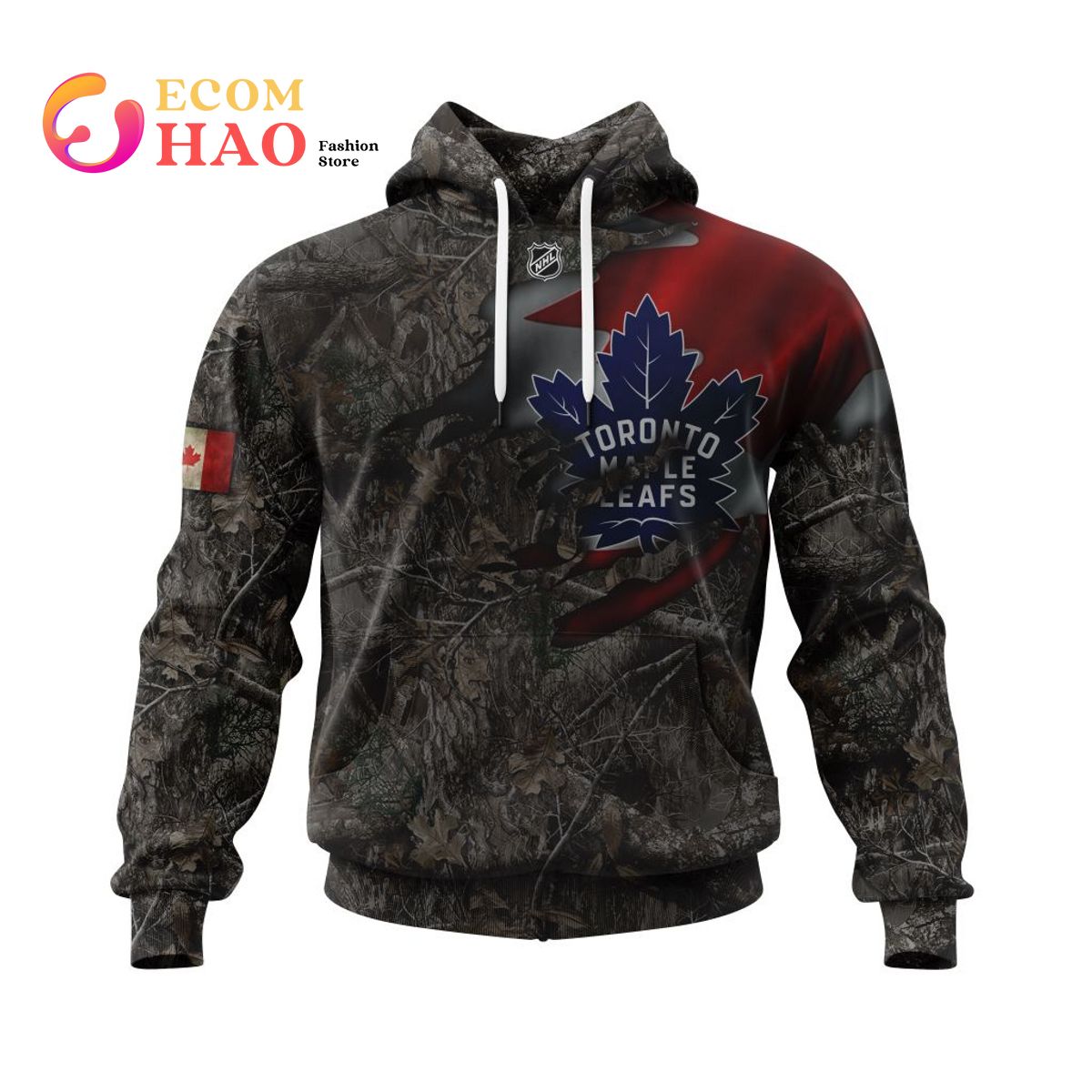 NHL Toronto Maple Leafs Specialized Hunting Camo Realtree 3D Hoodie