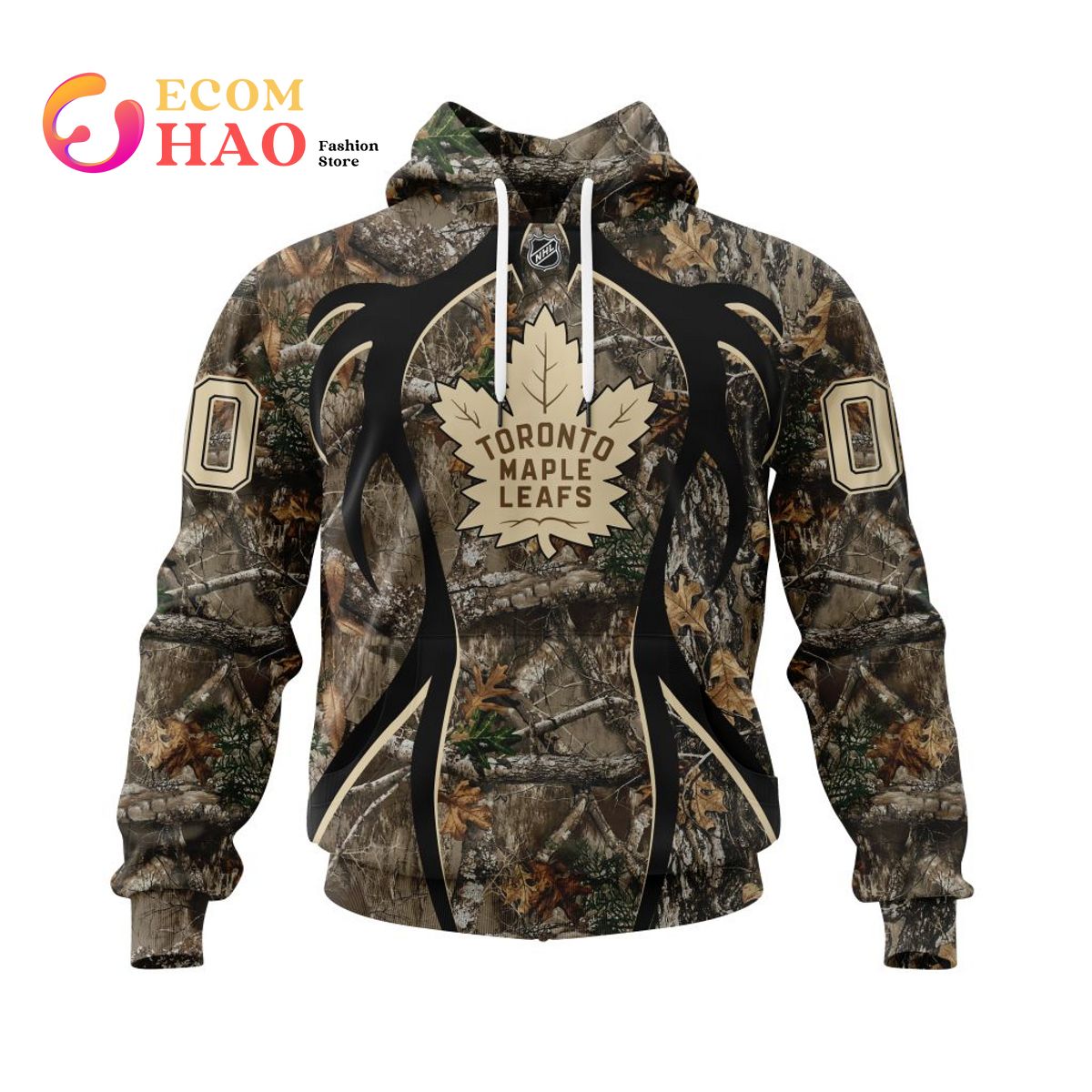 NHL Toronto Maple Leafs Specialized Hunting Realtree Camo 3D Hoodie