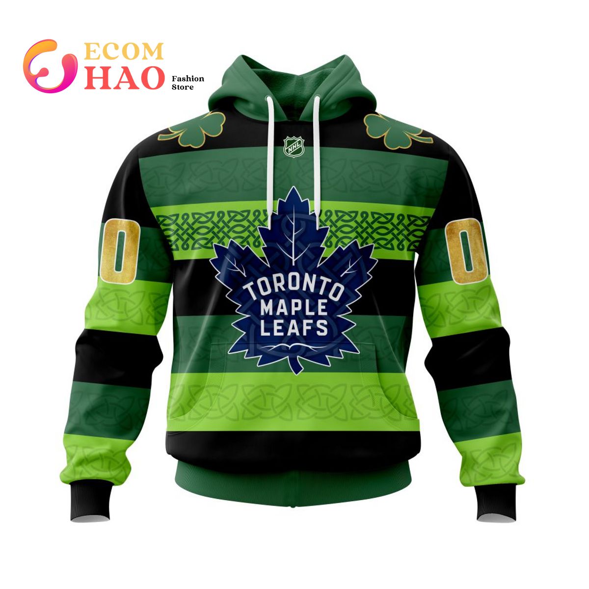 NHL Toronto Maple Leafs St.Patrick Days Concepts 3D Hoodie