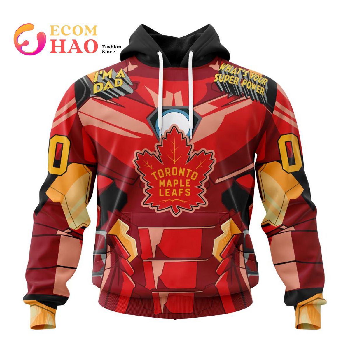 NHL Toronto Maple Leafs X Iron Man Specialized Design For Father Day 3D Hoodie