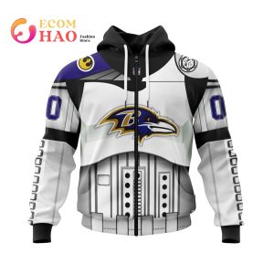 Baltimore Ravens Specialized Star Wars May The 4th Be With You 3D Hoodie