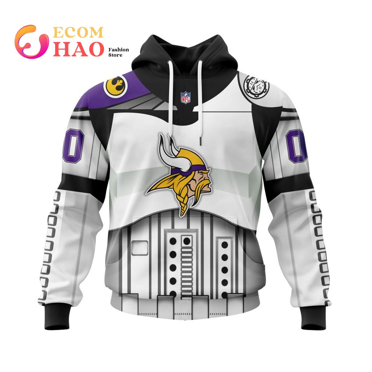 NFL Minnesota Vikings Camo US 3D Hoodie - Ecomhao Store