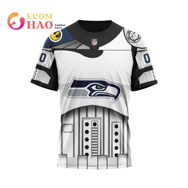 Seattle Seahawks Specialized Star Wars May The 4th Be With You 3D Hoodie