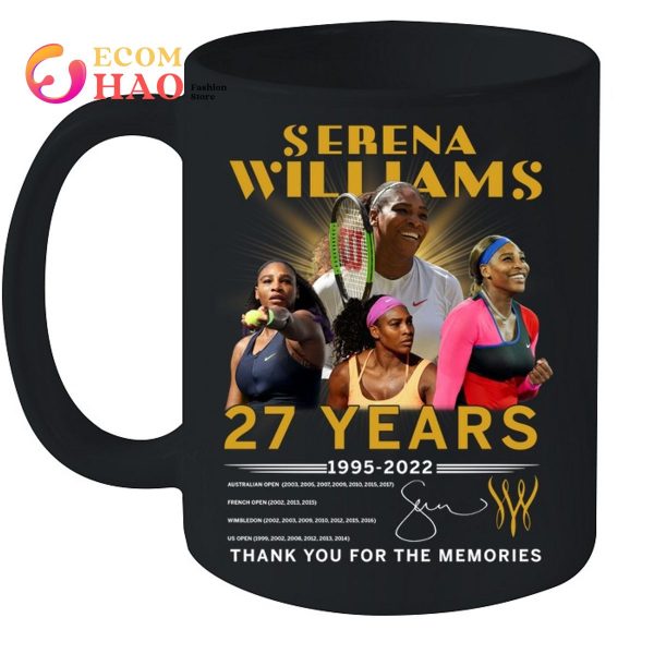Serena Williams 27 Years 1995-2022 Thank You For The Memories T-Shirt