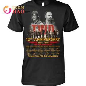 TWD 12th Anniversary 2010-2022 The Walking Dead Thank You For The Memories T-Shirt