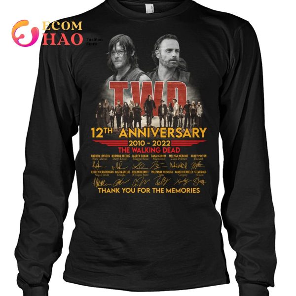TWD 12th Anniversary 2010-2022 The Walking Dead Thank You For The Memories T-Shirt