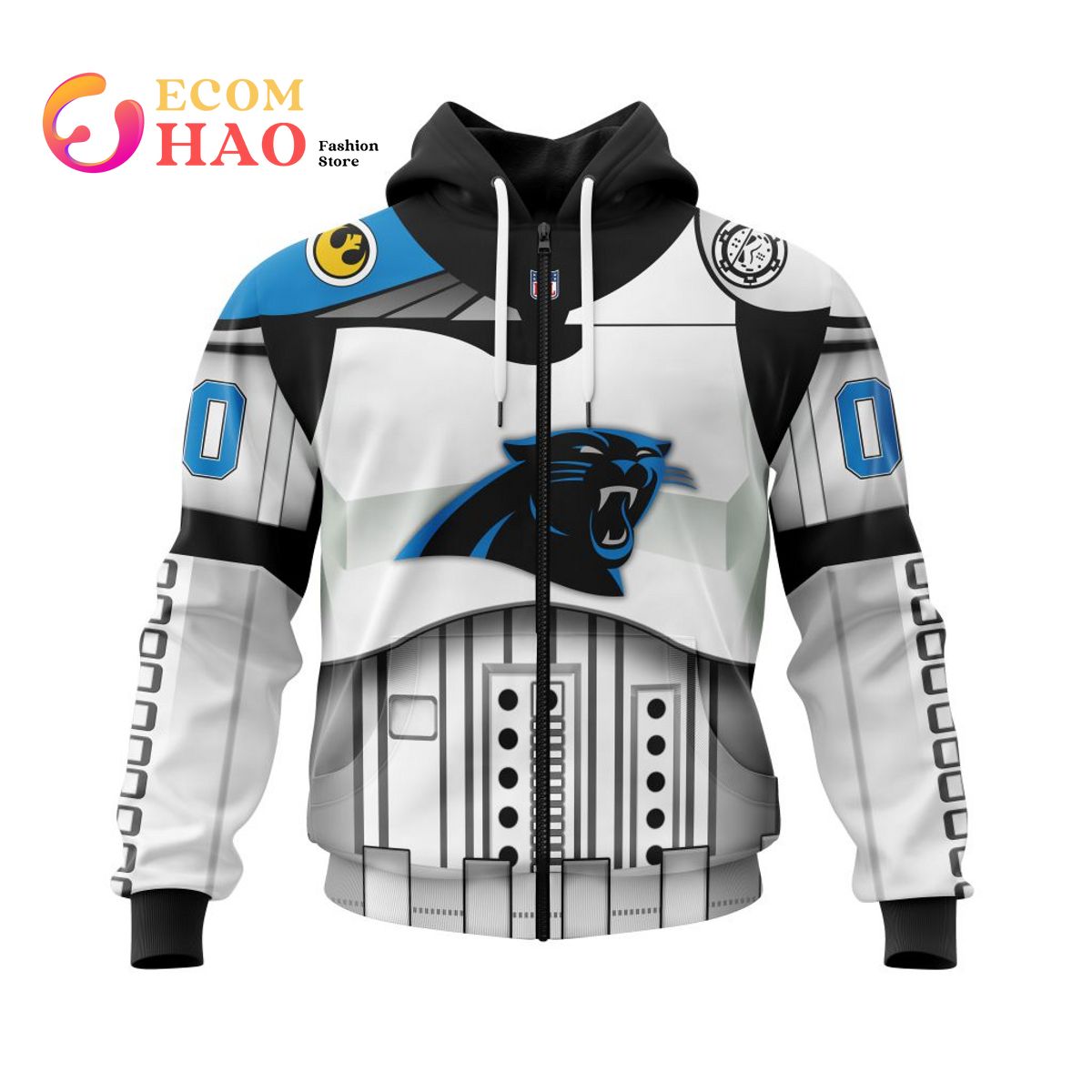 Carolina Panthers Specialized Star Wars May The 4th Be With You 3D Hoodie