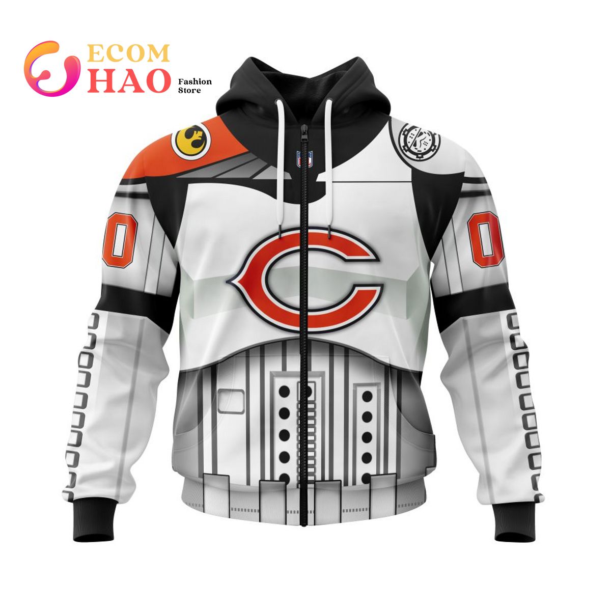 Chicago Bears Specialized Star Wars May The 4th Be With You 3D Hoodie