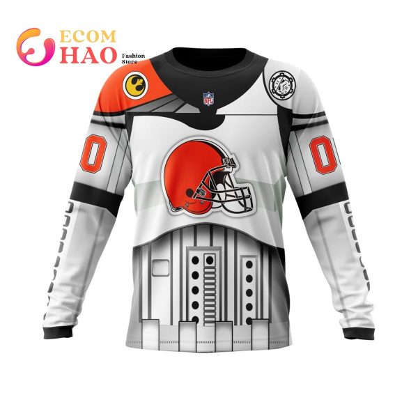 Cleveland Browns Specialized Star Wars May The 4th Be With You 3D Hoodie