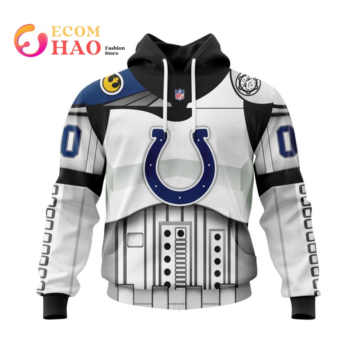 Indianapolis Colts Specialized Star Wars May The 4th Be With You 3D Hoodie