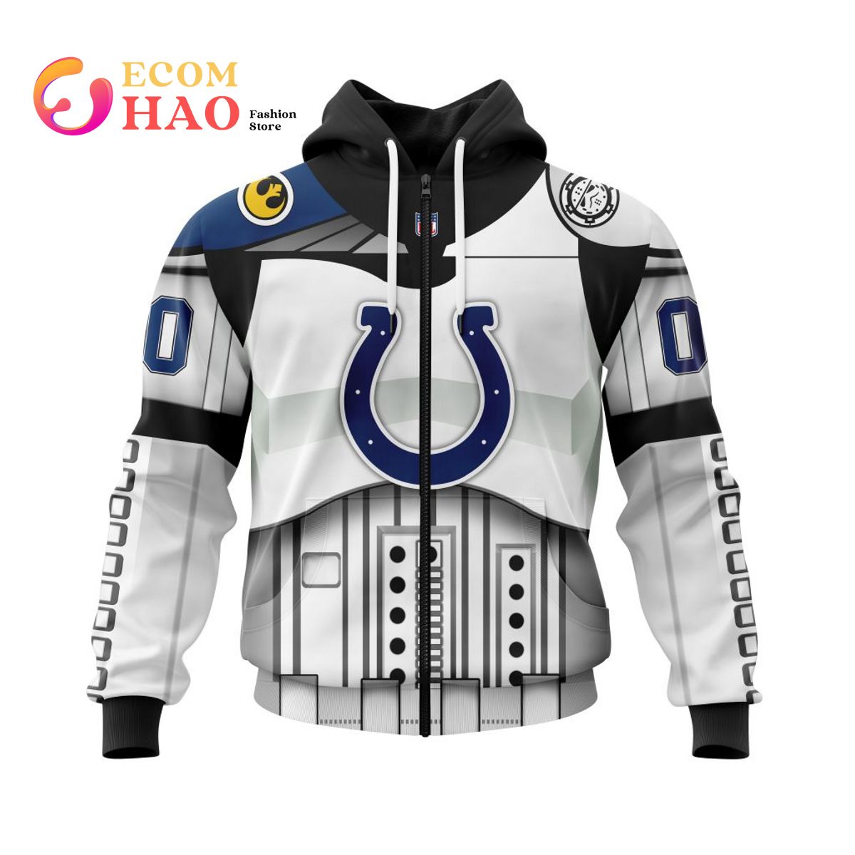 Indianapolis Colts Specialized Star Wars May The 4th Be With You 3D Hoodie