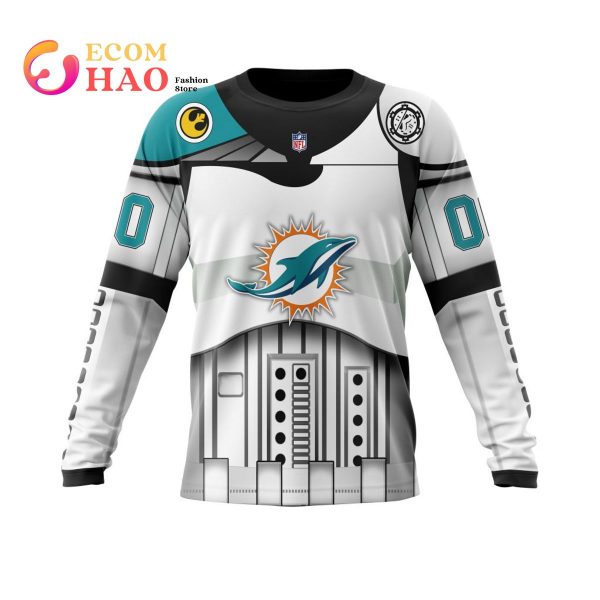 Miami Dolphins Specialized Star Wars May The 4th Be With You 3D Hoodie