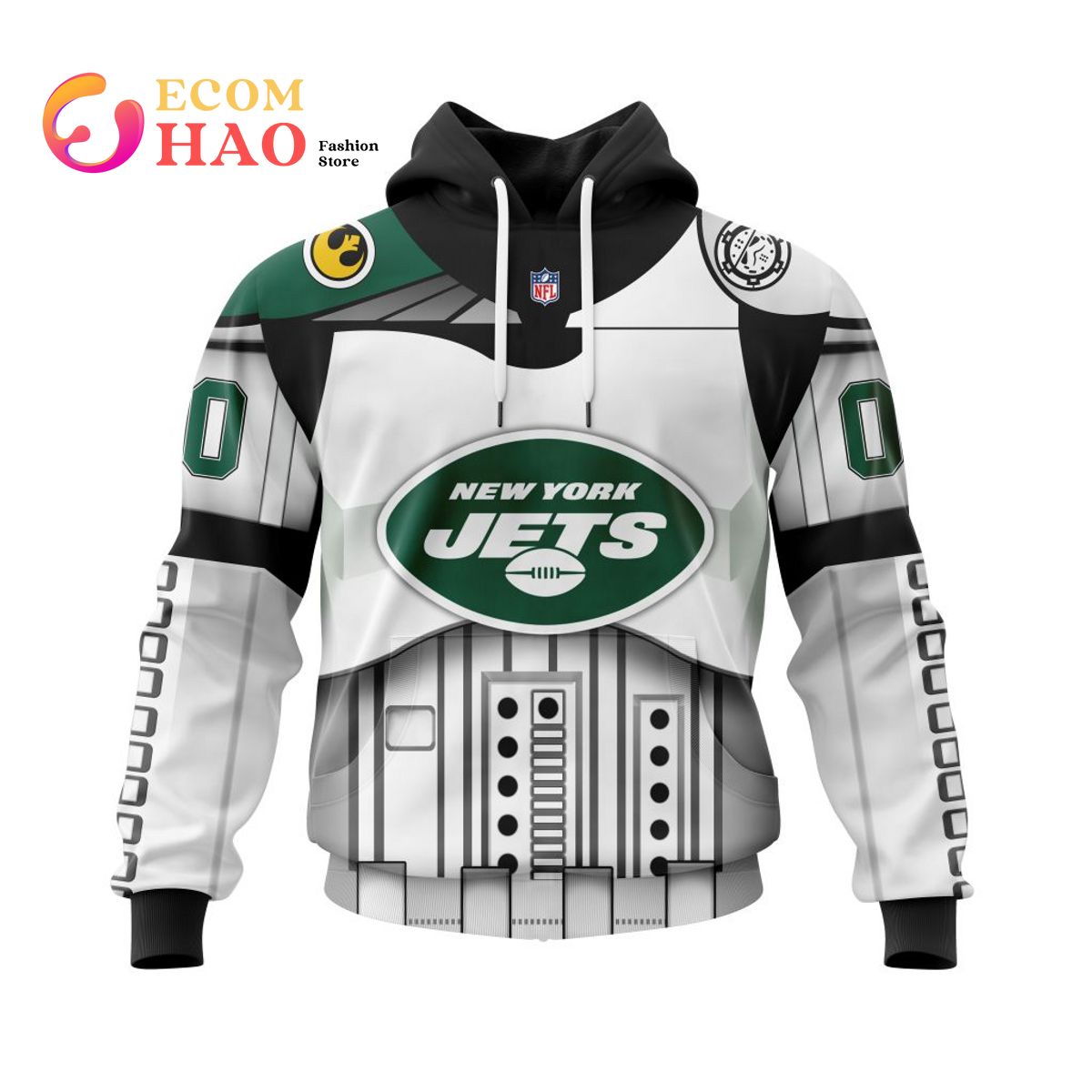 New York Jets Specialized Star Wars May The 4th Be With You 3D Hoodie