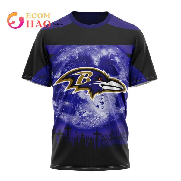 NFL Baltimore Ravens Custom Name And Number 3D T Shirt Specialized