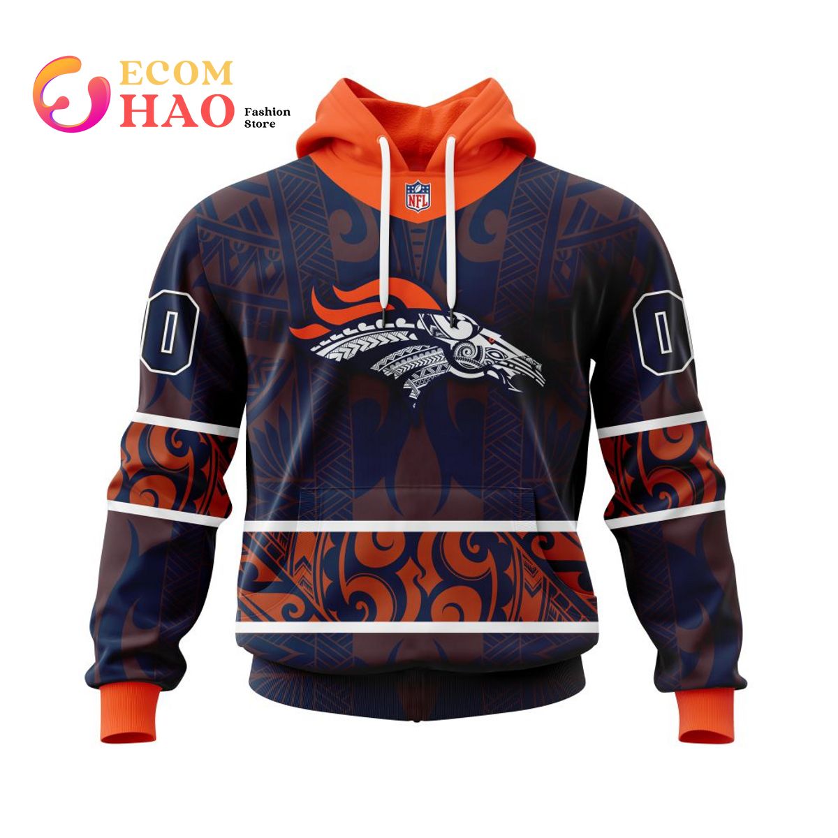 NFL Denver Broncos Specialized Native With Samoa Culture 3D Hoodie