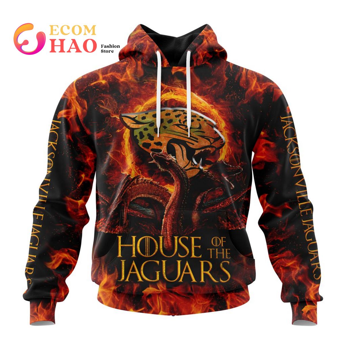 NFL Jacksonville Jaguars GAME OF THRONES – HOUSE OF THE JAGUARS 3D Hoodie