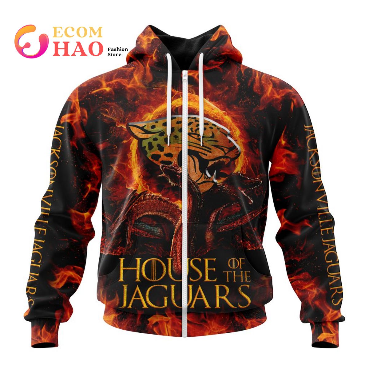 NFL Jacksonville Jaguars GAME OF THRONES – HOUSE OF THE JAGUARS 3D Hoodie