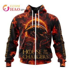 NFL Los Angeles Chargers GAME OF THRONES – HOUSE OF THE CHARGERS 3D Hoodie
