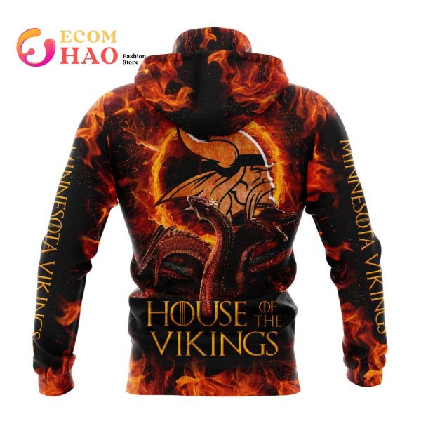 NFL Minnesota Vikings Game Of Thrones, House Of The Vikings 3D Hoodie -  Bring Your Ideas, Thoughts And Imaginations Into Reality Today