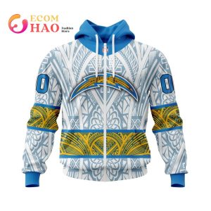 NFL Los Angeles Chargers Specialized Native With Samoa Culture 3D Hoodie