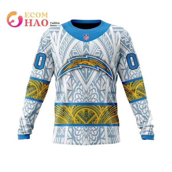 NFL Los Angeles Chargers Specialized Native With Samoa Culture 3D Hoodie