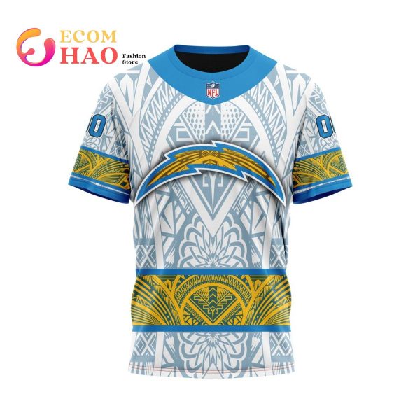 NFL Los Angeles Chargers Specialized Native With Samoa Culture 3D Hoodie