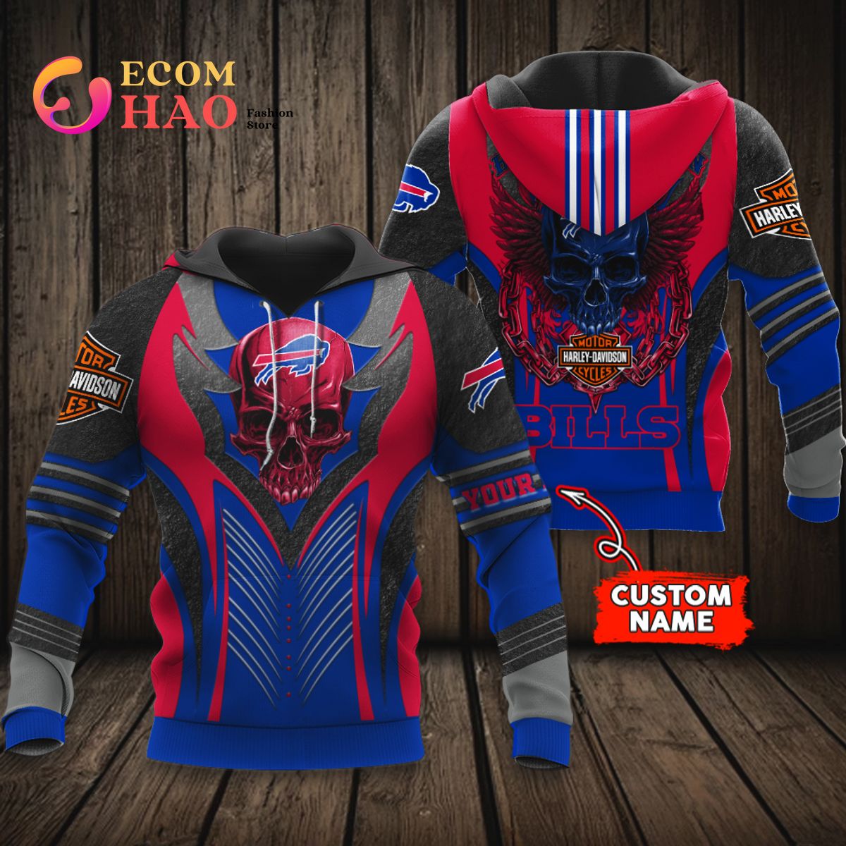 NFL Buffalo Bills Harley Davidson 3D Hoodie Luxury Items