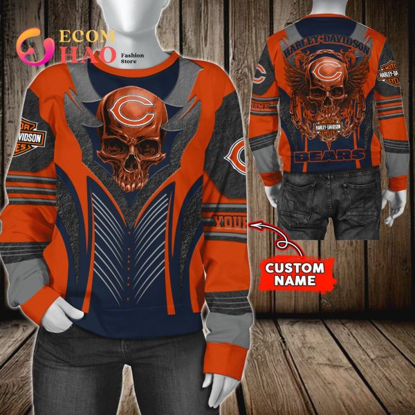 NFL Chicago Bears Harley Davidson 3D Hoodie