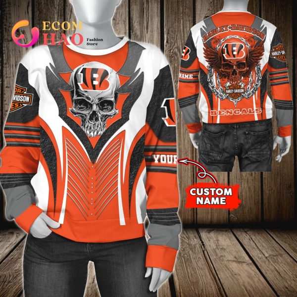 NFL Cincinnati Bengals Harley Davidson 3D Hoodie