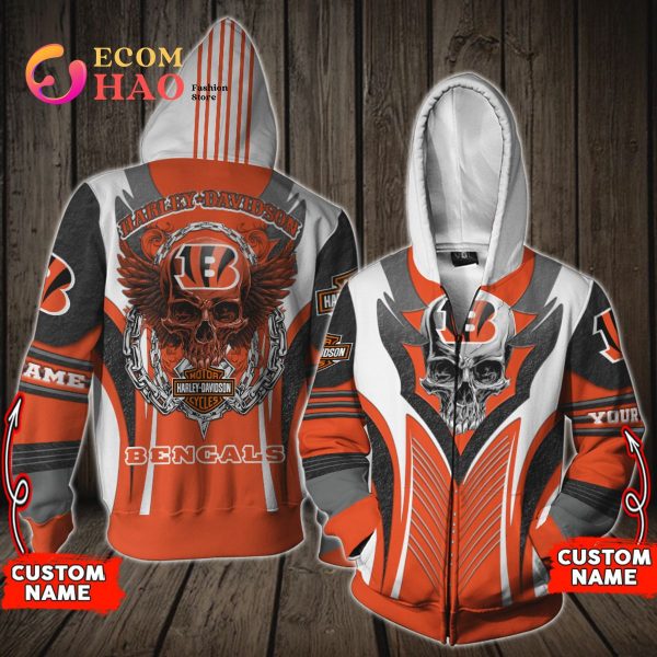 NFL Cincinnati Bengals Harley Davidson 3D Hoodie