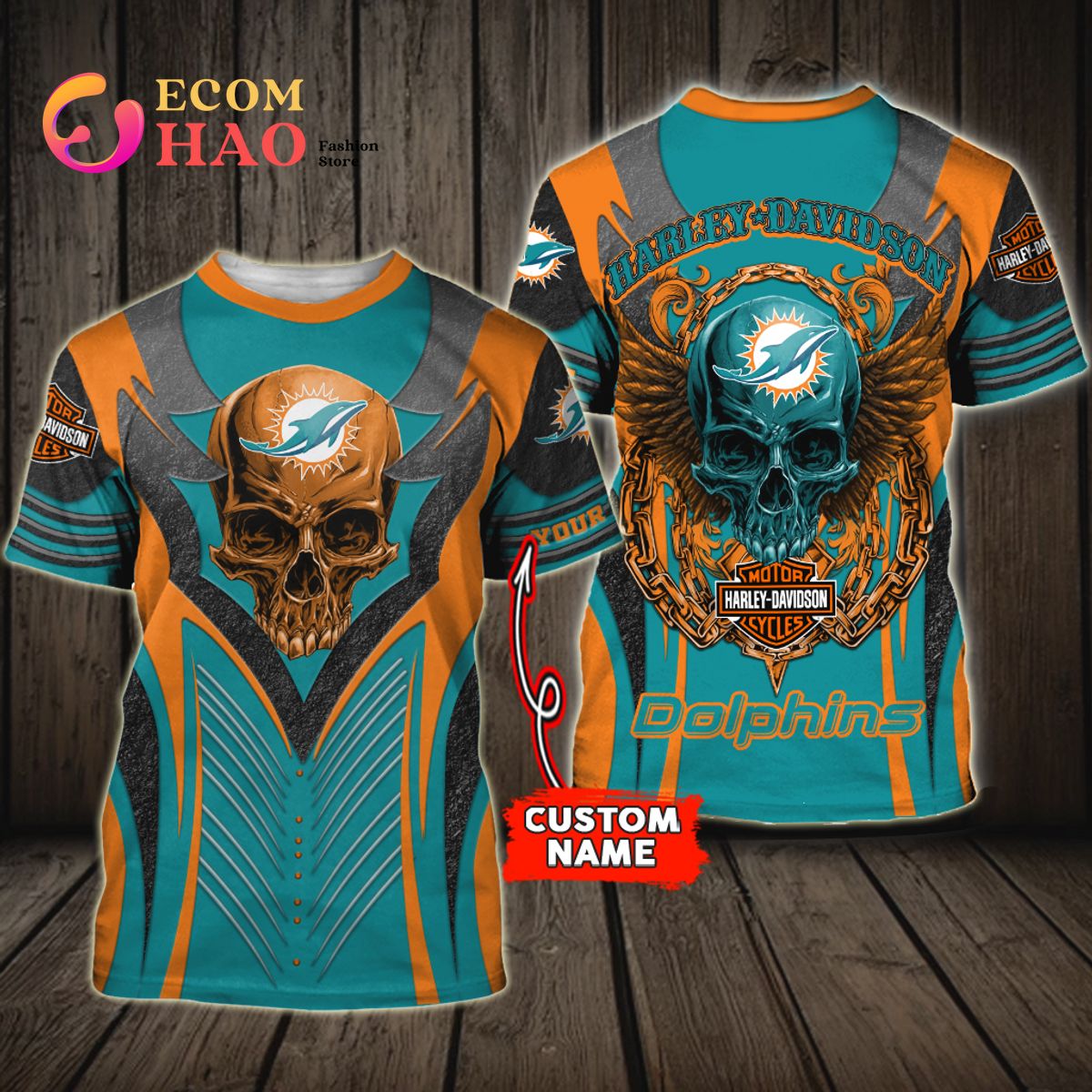 NFL Miami Dolphins Harley Davidson 3D Hoodie Luxury Items