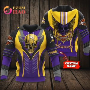 NFL Minnesota Vikings Harley Davidson 3D Hoodie