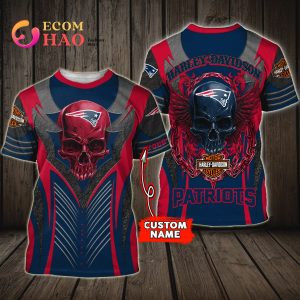 NFL New England Patriots Harley Davidson 3D Hoodie